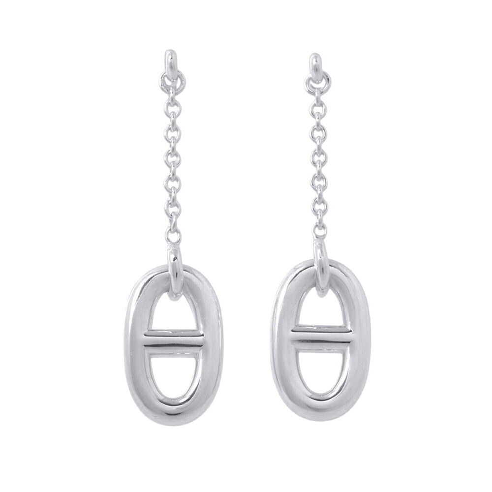 Hermes Earrings Chaine d'Ancre Farandole SV925 Silver HERMES